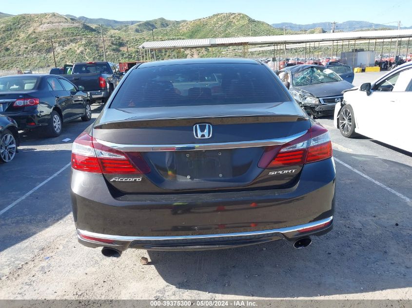 2016 Honda Accord Sport VIN: 1HGCR2F57GA079738 Lot: 39375300