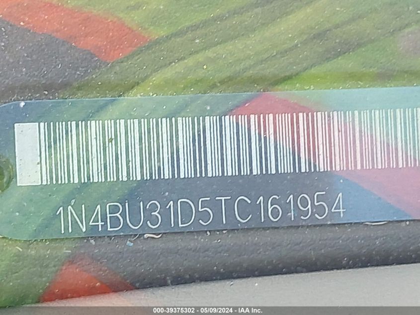 1996 Nissan Altima Xe/Gxe/Se/Gle VIN: 1N4BU31D5TC161954 Lot: 39375302