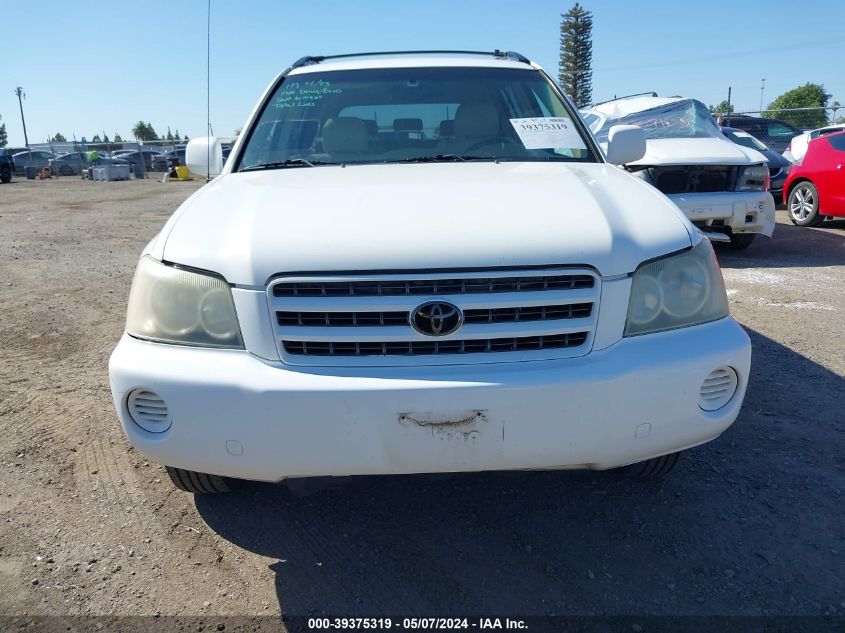 2002 Toyota Highlander V6 VIN: JTEGF21A320052026 Lot: 39375319