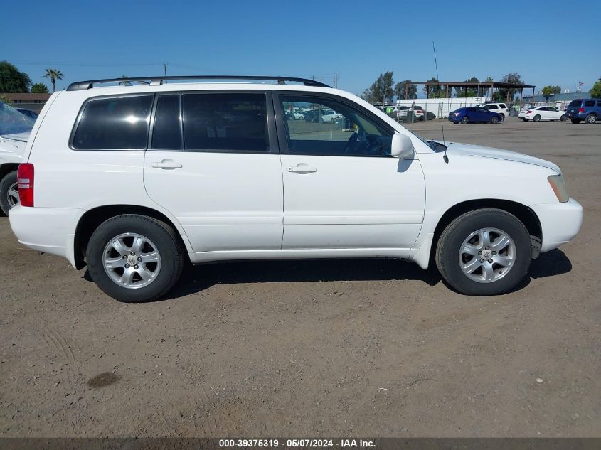 2002 Toyota Highlander V6 VIN: JTEGF21A320052026 Lot: 39375319