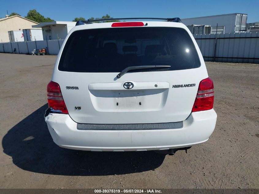 2002 Toyota Highlander V6 VIN: JTEGF21A320052026 Lot: 39375319