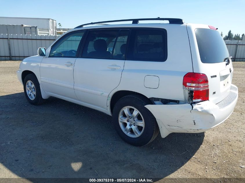 2002 Toyota Highlander V6 VIN: JTEGF21A320052026 Lot: 39375319