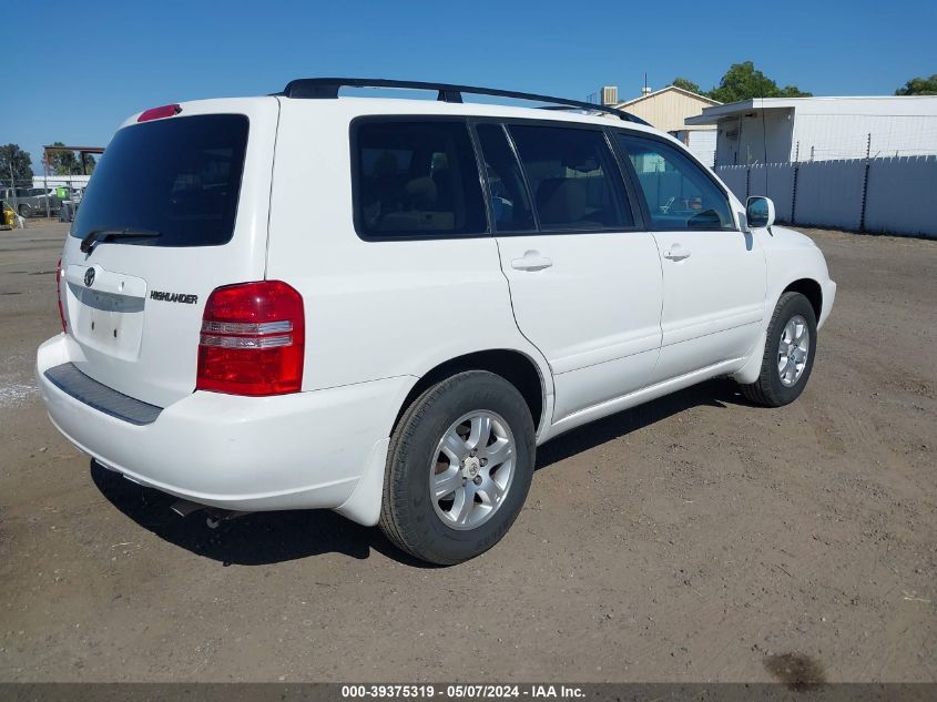 2002 Toyota Highlander V6 VIN: JTEGF21A320052026 Lot: 39375319