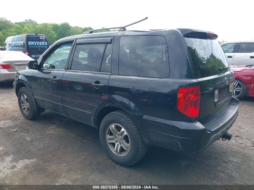 2005 Honda Pilot Ex-L VIN: 2HKYF18745H522939 Lot: 39375355