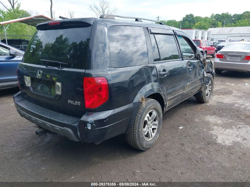 2005 Honda Pilot Ex-L VIN: 2HKYF18745H522939 Lot: 39375355