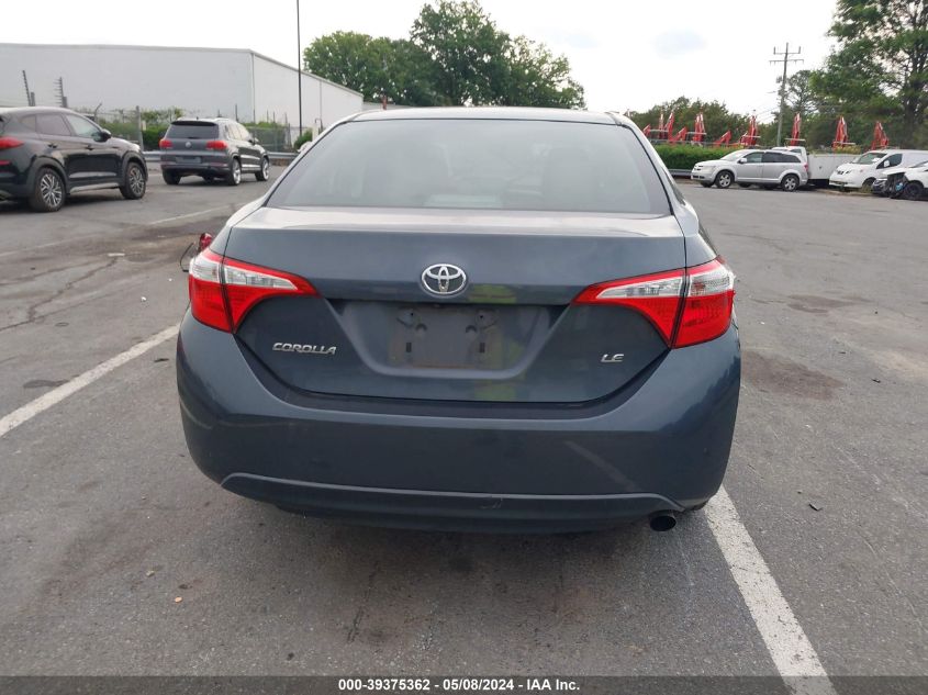 2016 Toyota Corolla Le VIN: 5YFBURHE4GP396774 Lot: 39375362