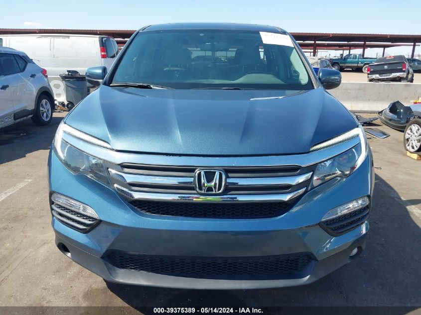 2017 Honda Pilot Ex-L VIN: 5FNYF5H50HB047816 Lot: 39375389