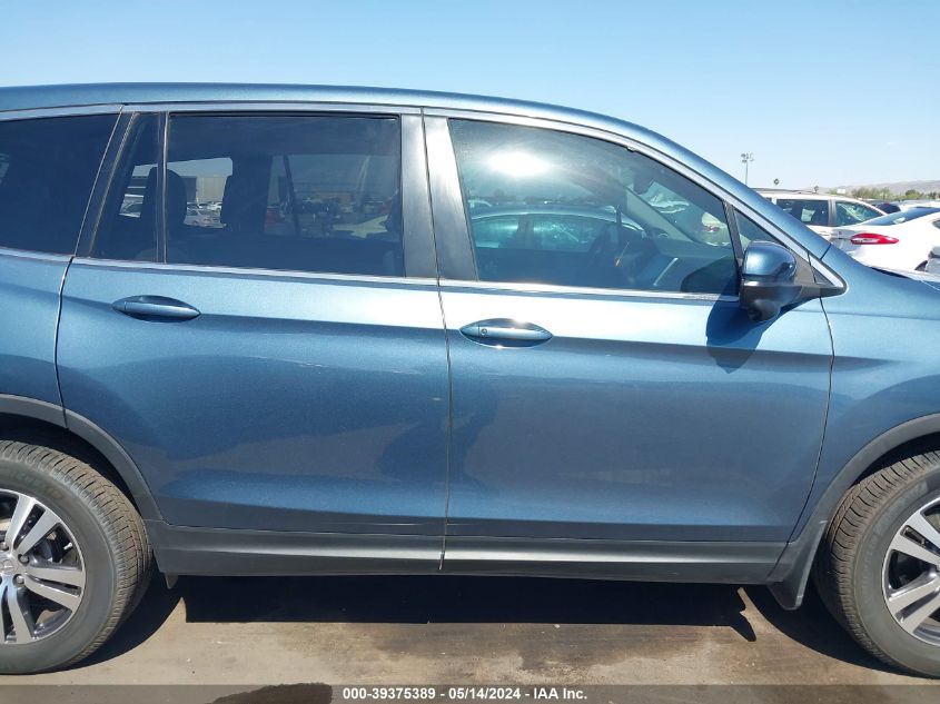 2017 Honda Pilot Ex-L VIN: 5FNYF5H50HB047816 Lot: 39375389