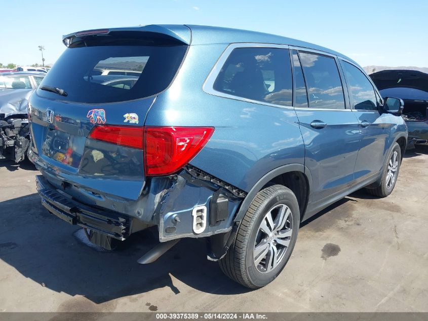 2017 Honda Pilot Ex-L VIN: 5FNYF5H50HB047816 Lot: 39375389