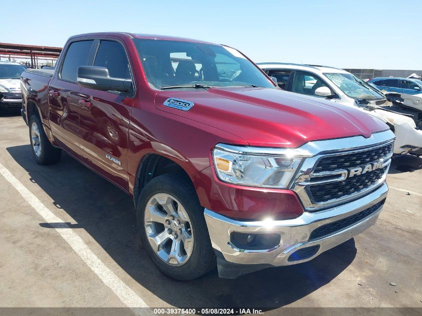 2022 Ram 1500 Big Horn 4X4 5'7 Box VIN: 1C6RRFFG5NN263896 Lot: 39375400