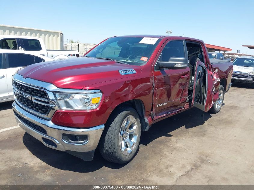 2022 Ram 1500 Big Horn 4X4 5'7 Box VIN: 1C6RRFFG5NN263896 Lot: 39375400