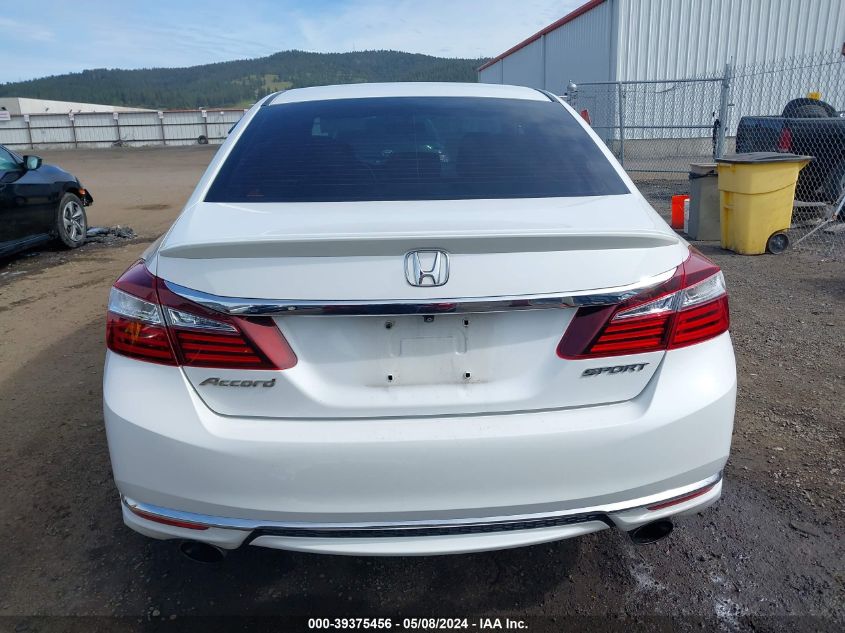 2016 Honda Accord Sport VIN: 1HGCR2F50GA066376 Lot: 39375456