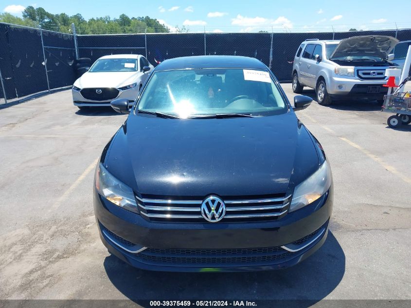 2012 Volkswagen Passat 2.5L S VIN: 1VWAP7A37CC003950 Lot: 39375459