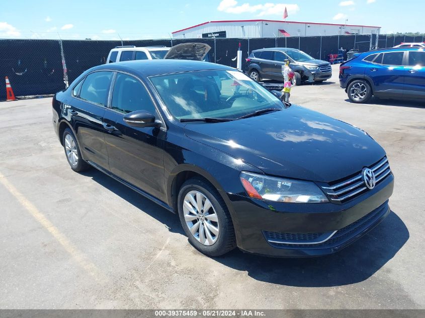 2012 Volkswagen Passat 2.5L S VIN: 1VWAP7A37CC003950 Lot: 39375459