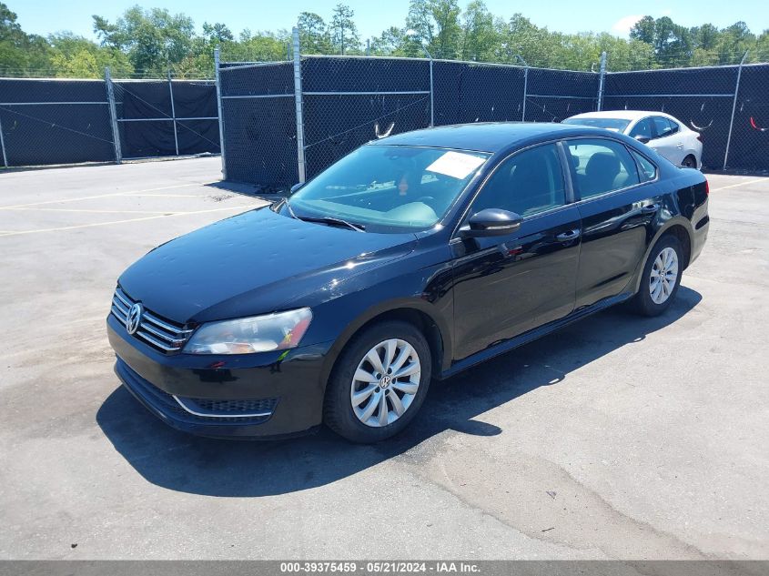 2012 Volkswagen Passat 2.5L S VIN: 1VWAP7A37CC003950 Lot: 39375459