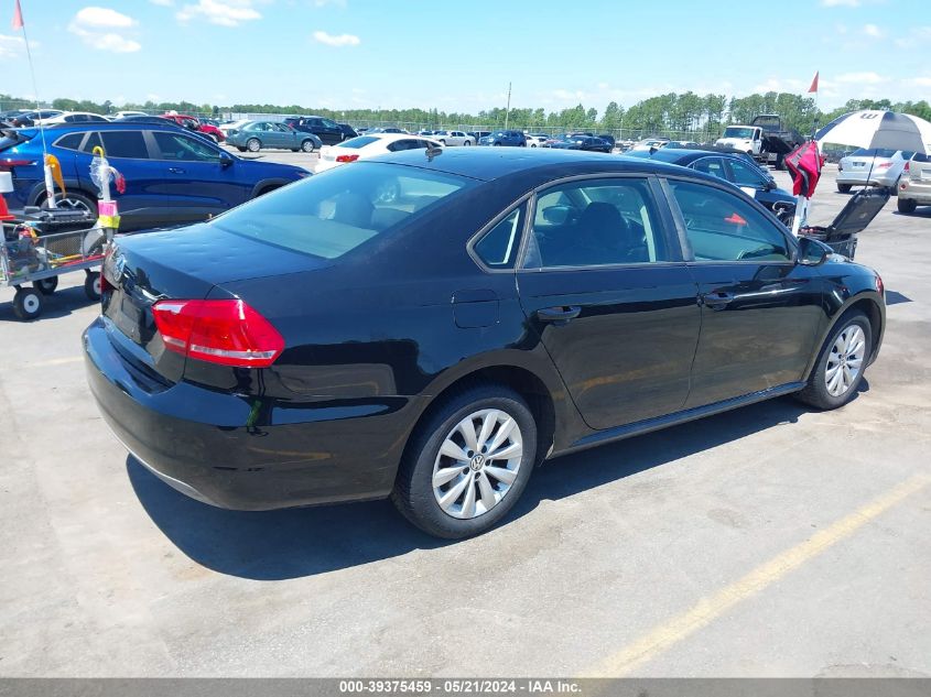 2012 Volkswagen Passat 2.5L S VIN: 1VWAP7A37CC003950 Lot: 39375459