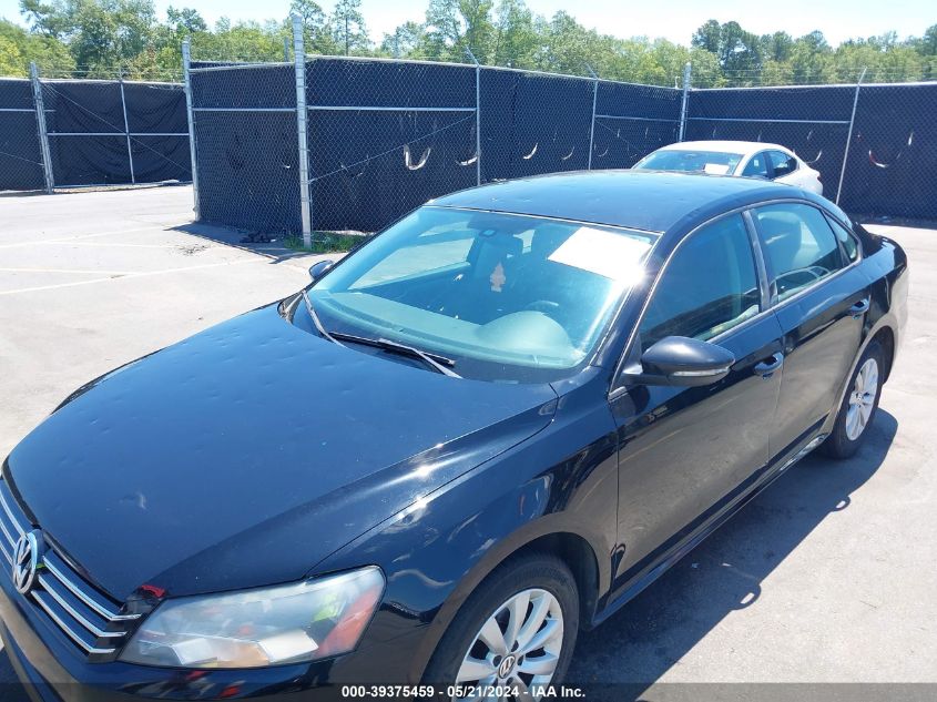 2012 Volkswagen Passat 2.5L S VIN: 1VWAP7A37CC003950 Lot: 39375459