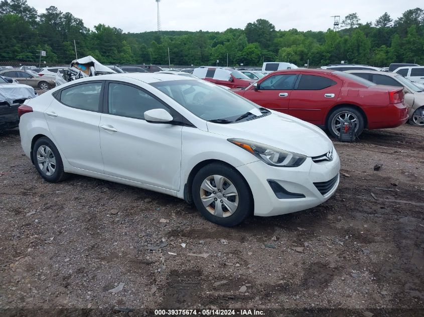 2016 Hyundai Elantra Se VIN: 5NPDH4AE0GH671600 Lot: 39375674