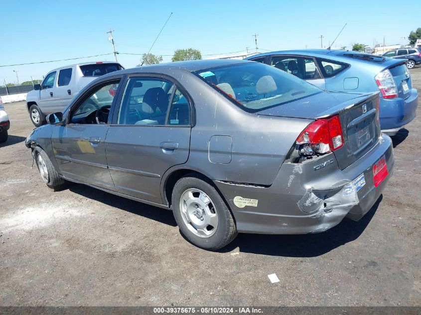 2004 Honda Civic Hybrid VIN: JHMES96664S019824 Lot: 39375675