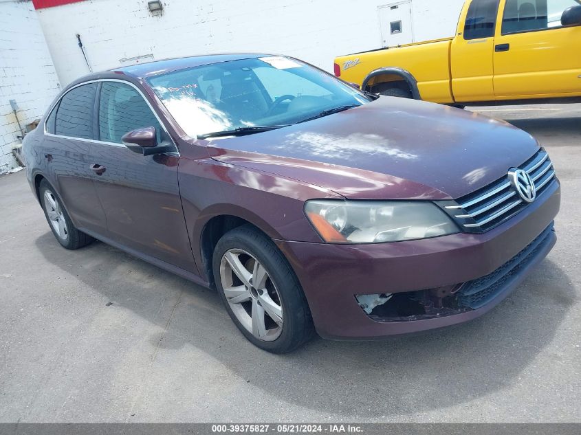 2013 Volkswagen Passat 2.5L Se VIN: 1VWBH7A32DC017886 Lot: 39375827