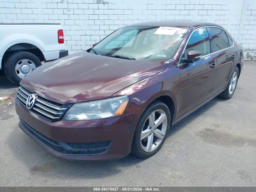 2013 Volkswagen Passat 2.5L Se VIN: 1VWBH7A32DC017886 Lot: 39375827