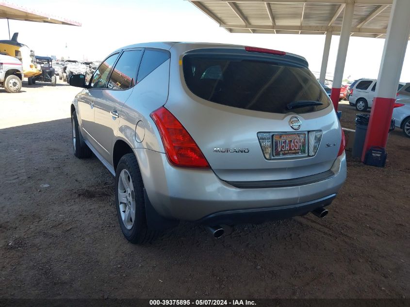 2005 Nissan Murano Sl VIN: JN8AZ08W65W429736 Lot: 39375895