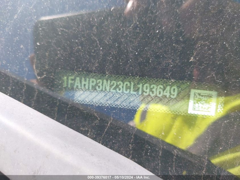 2012 Ford Focus Titanium VIN: 1FAHP3N23CL193649 Lot: 39376017