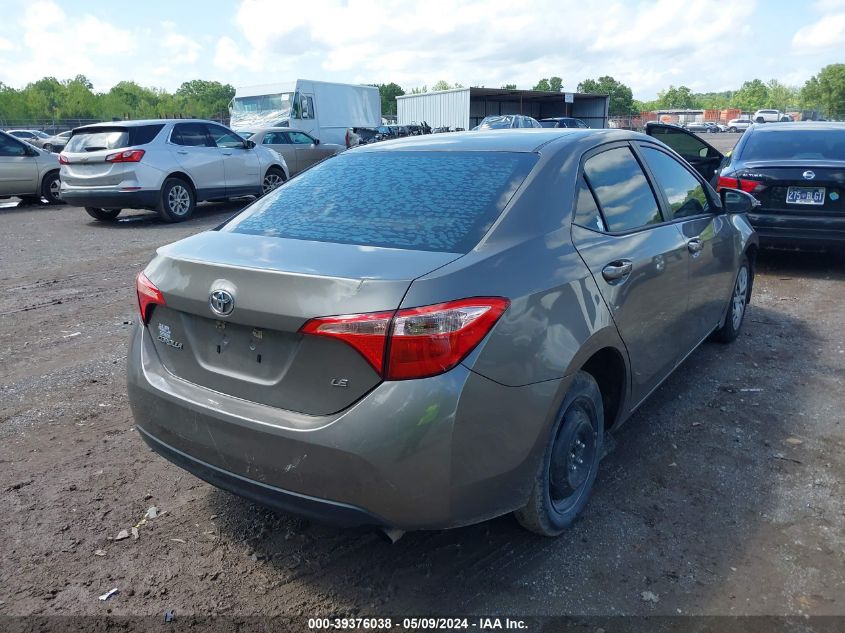 2019 Toyota Corolla Le VIN: 5YFBURHEXKP876410 Lot: 39376038