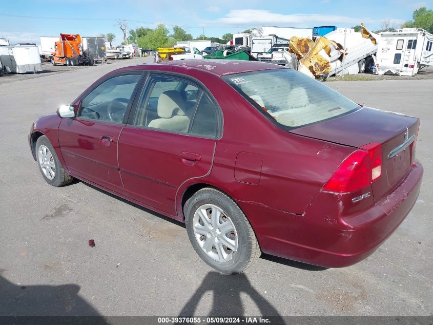 2003 Honda Civic Ex VIN: 2HGES267X3H614006 Lot: 39376055