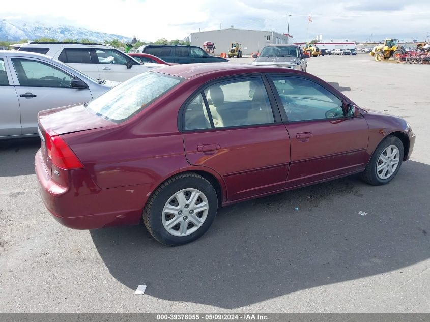 2003 Honda Civic Ex VIN: 2HGES267X3H614006 Lot: 39376055