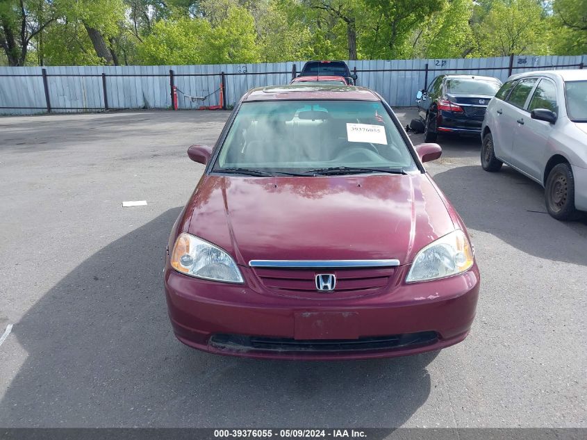 2003 Honda Civic Ex VIN: 2HGES267X3H614006 Lot: 39376055