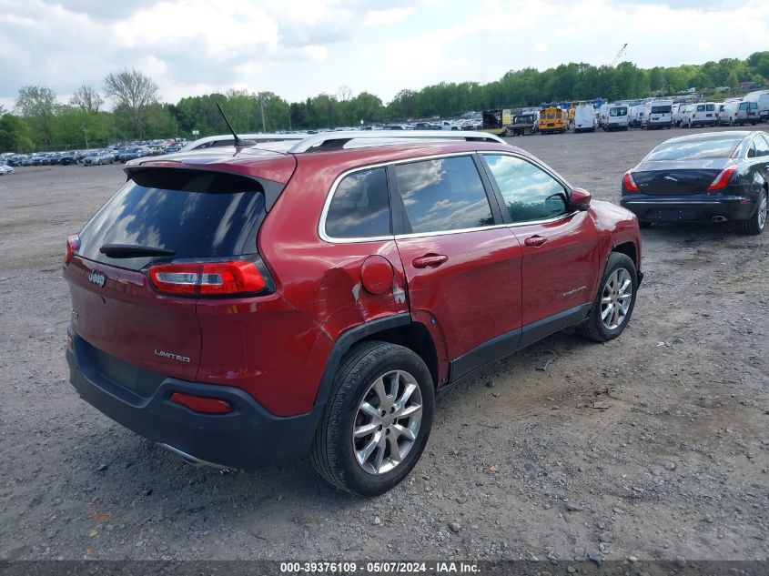 2014 Jeep Cherokee Limited VIN: 1C4PJMDS8EW140834 Lot: 39376109