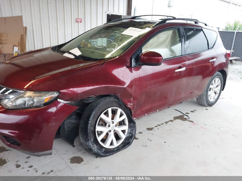 2012 Nissan Murano Sl VIN: JN8AZ1MU0CW117757 Lot: 39376135