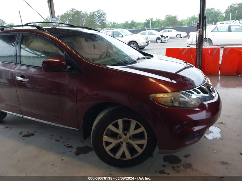 2012 Nissan Murano Sl VIN: JN8AZ1MU0CW117757 Lot: 39376135