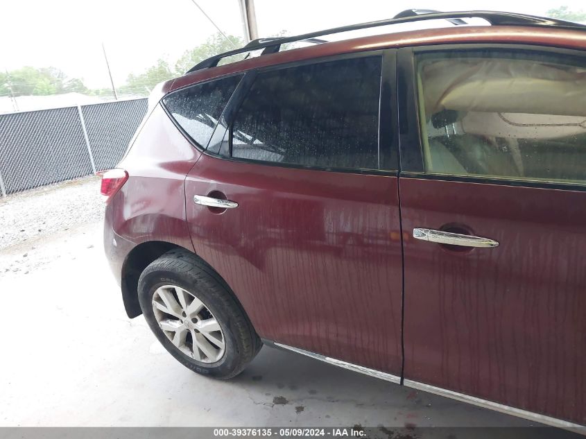 2012 Nissan Murano Sl VIN: JN8AZ1MU0CW117757 Lot: 39376135