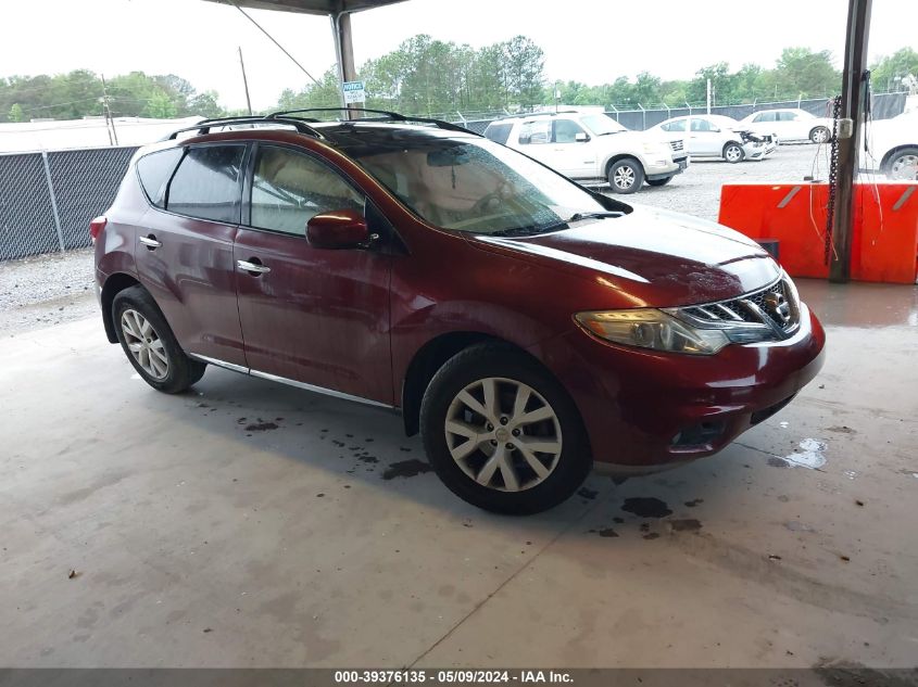 2012 Nissan Murano Sl VIN: JN8AZ1MU0CW117757 Lot: 39376135