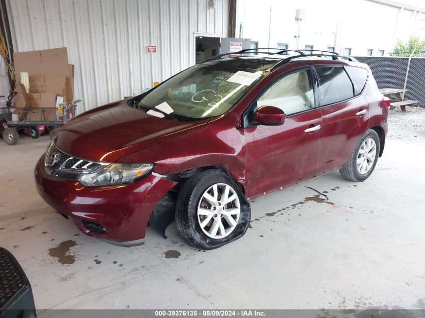 2012 Nissan Murano Sl VIN: JN8AZ1MU0CW117757 Lot: 39376135