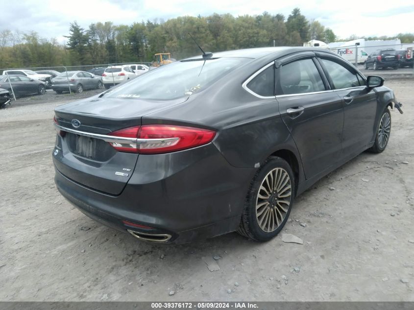 2017 Ford Fusion Se VIN: 3FA6P0T9XHR183988 Lot: 39376172