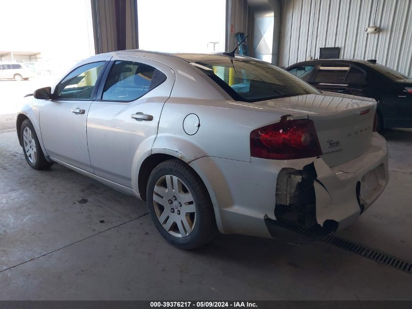 2012 Dodge Avenger Se VIN: 1C3CDZAB1CN132556 Lot: 39376217