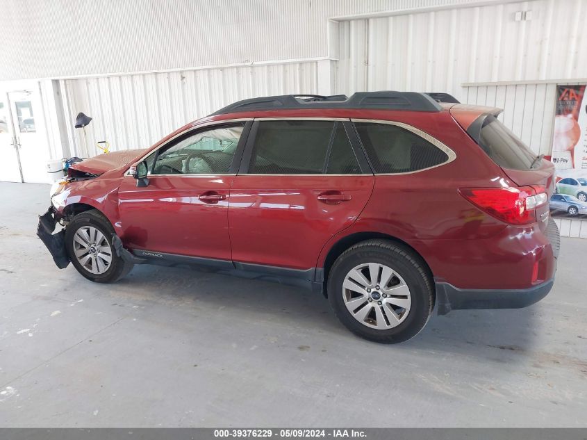 2015 Subaru Outback 2.5I Premium VIN: 4S4BSAFC6F3351508 Lot: 39376229