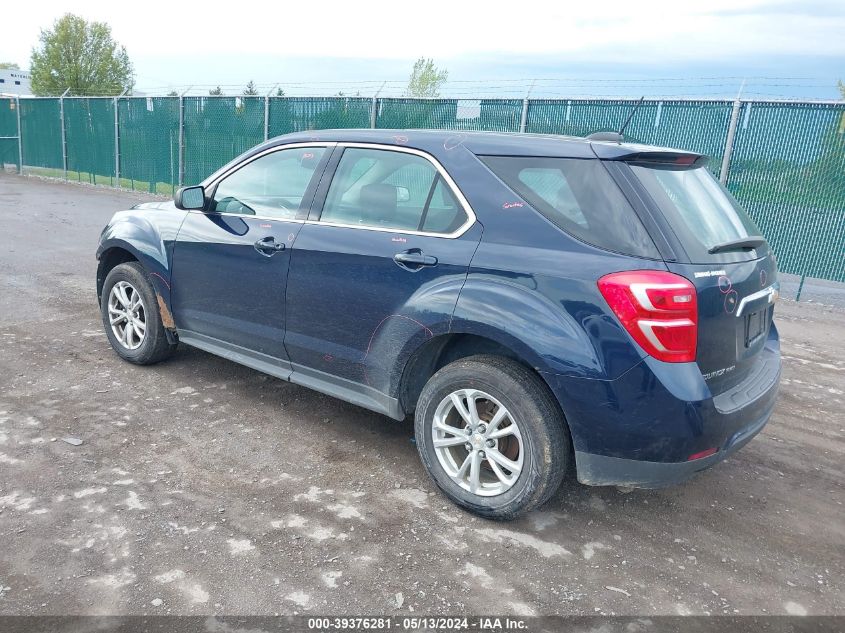 2017 Chevrolet Equinox Ls VIN: 2GNFLEEK7H6243629 Lot: 39376281