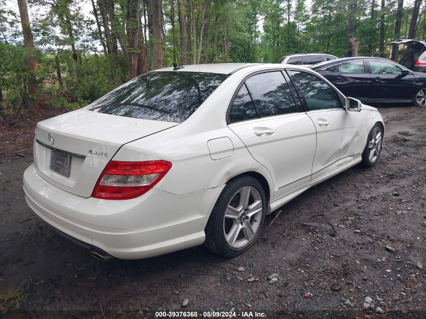 2010 Mercedes-Benz C 300 Luxury 4Matic/Sport 4Matic VIN: WDDGF8BB4AR106609 Lot: 39376368