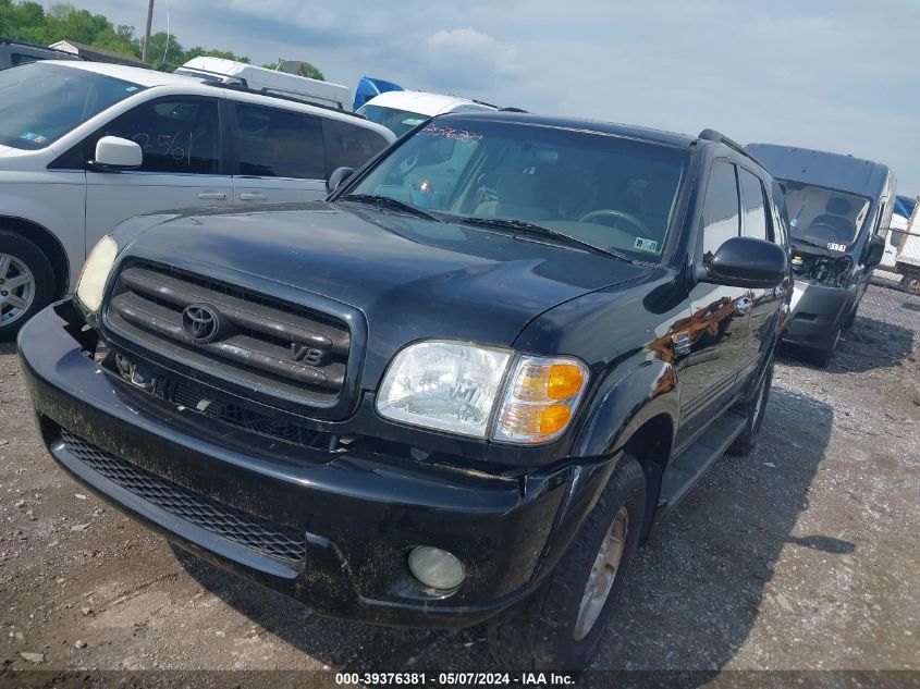 2002 Toyota Sequoia Sr5 V8 VIN: 5TDBT44A22S106749 Lot: 39376381