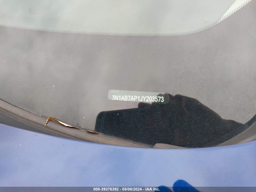 2018 Nissan Sentra Sr VIN: 3N1AB7AP1JY203573 Lot: 39376392