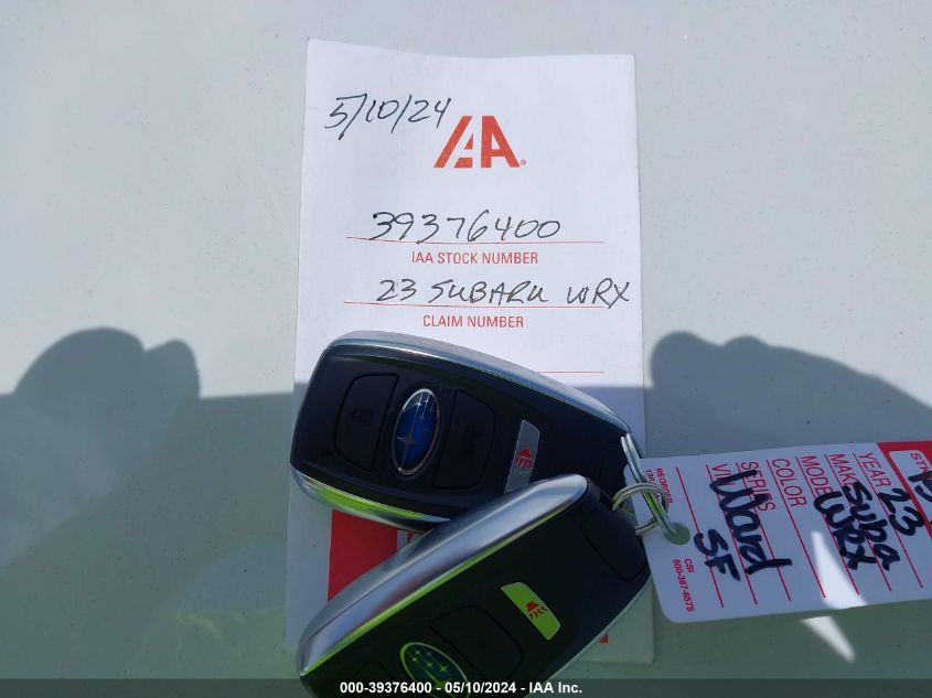 2023 Subaru Wrx Premium VIN: JF1VBAF60P9812007 Lot: 39376400