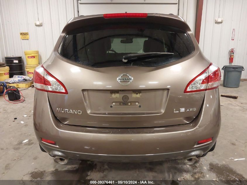 2012 Nissan Murano Le VIN: JN8AZ1MW1CW202320 Lot: 39376461