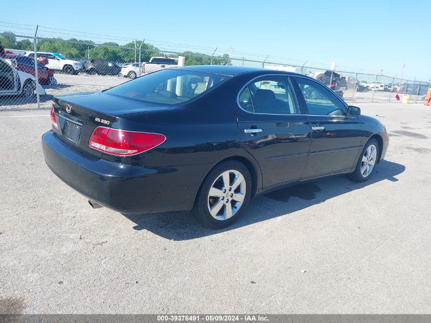 2005 Lexus Es 330 VIN: JTHBA30G455142655 Lot: 39376491