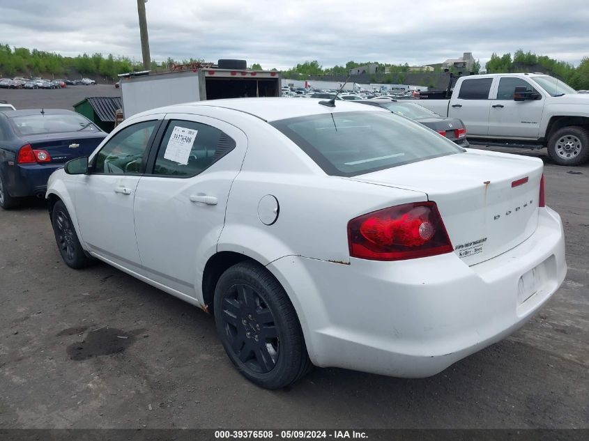 2012 Dodge Avenger Se VIN: 1C3CDZAB8CN128956 Lot: 39376508