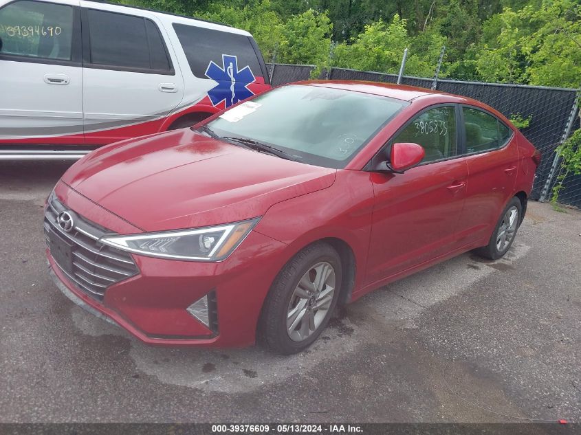 2019 Hyundai Elantra Sel VIN: KMHD84LF1KU792152 Lot: 39376609