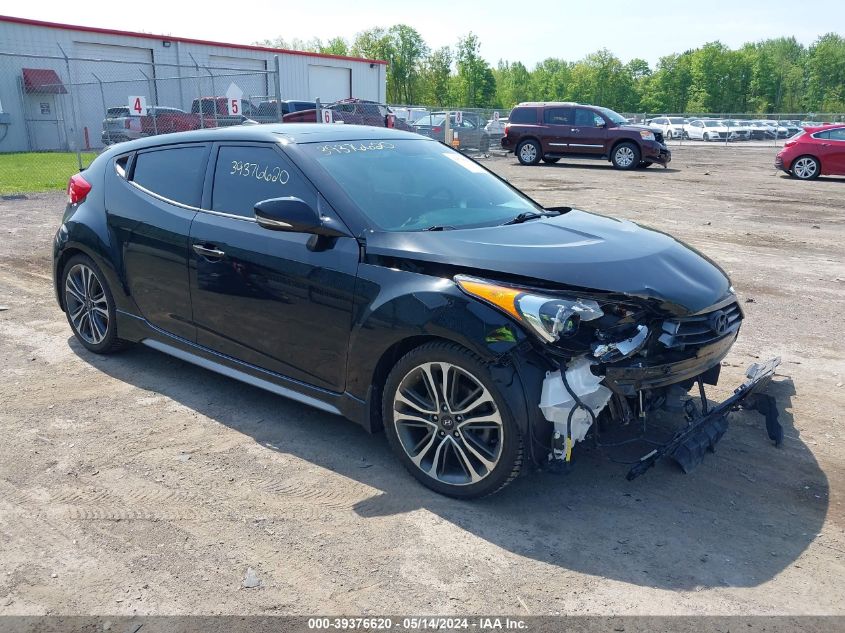 2016 Hyundai Veloster Turbo VIN: KMHTC6AE8GU273820 Lot: 39376620